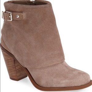 Jessica Simpson Taupe Suede Cassley Booties